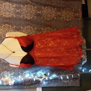 Very sexy padded push up deep V baby doll stretchy lace lingerie